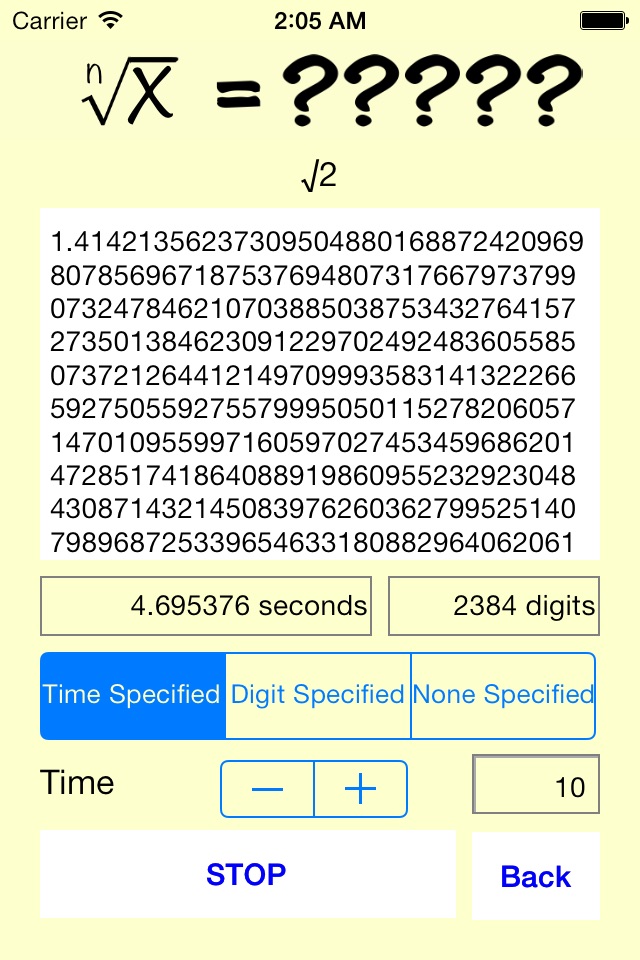 RootCalculator screenshot 2
