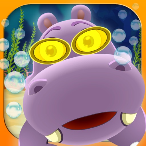 Hippo Far Swim Icon