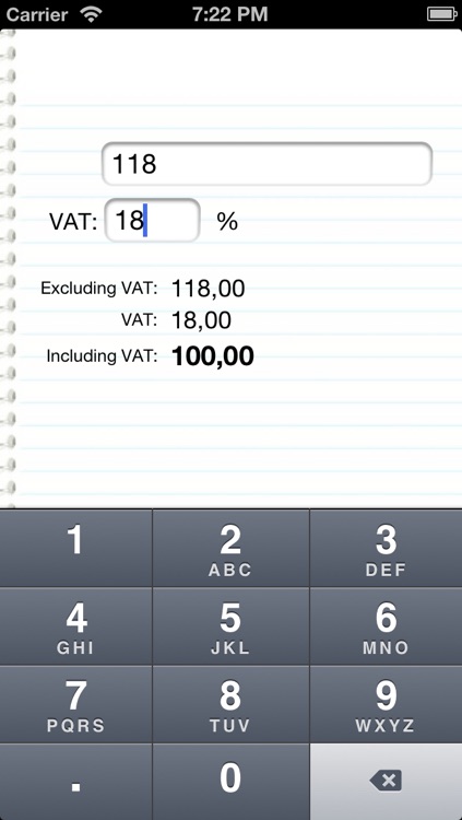 VAT TAX Calculator