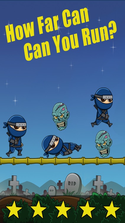 Zombie Ninja Attack - Escape the Angry Flying Zombie Heads screenshot-3