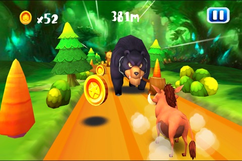 Mega Pig Run － Bear Forest Dion Hunter Rush Free screenshot 2