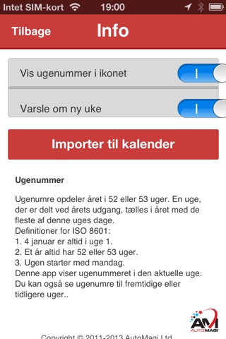 Ukenummer (ISO standard) screenshot 4