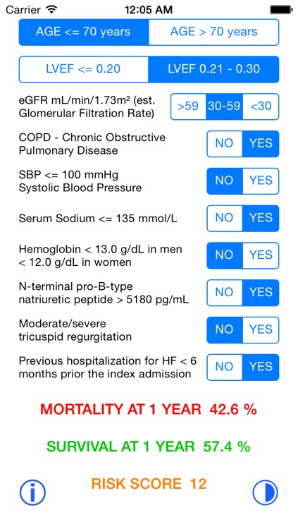 ADHF/NT-proBNP Risk Score Calculator screenshot-3