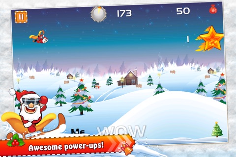 Crazy Santa Xmas Racing - Top nitro rocket gear christmas action game for kids! screenshot 4
