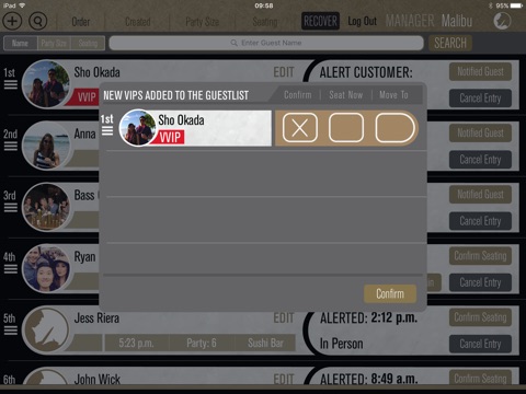 Nobu Seating Manager screenshot 3