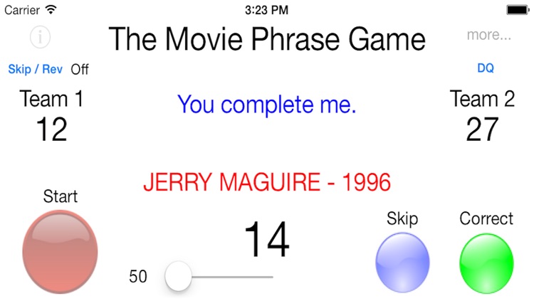 The Movie Phrase Game