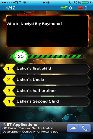 Celebrity Fan Quiz - Usher edition screenshot 3