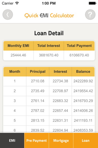 Quick EMI Calculator screenshot 3