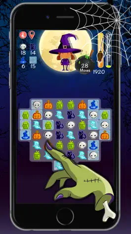 Game screenshot Cats & witches Halloween crush bubble game of zombies apk