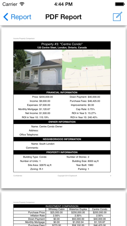 Income Property Comparator