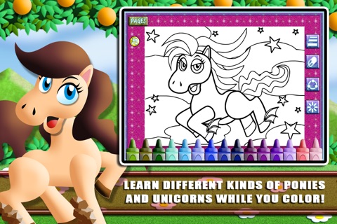 My Pony Coloring Book for Girls FREE - Paint Magic Pretty Little Ponies screenshot 2