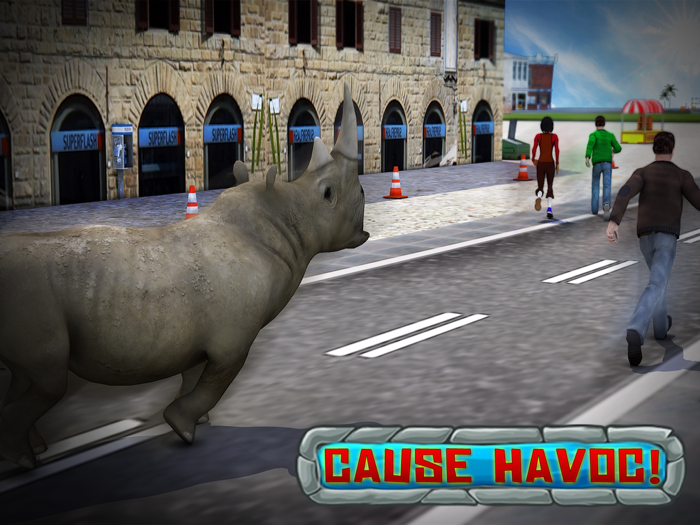 Crazy Rhino Attack 3D