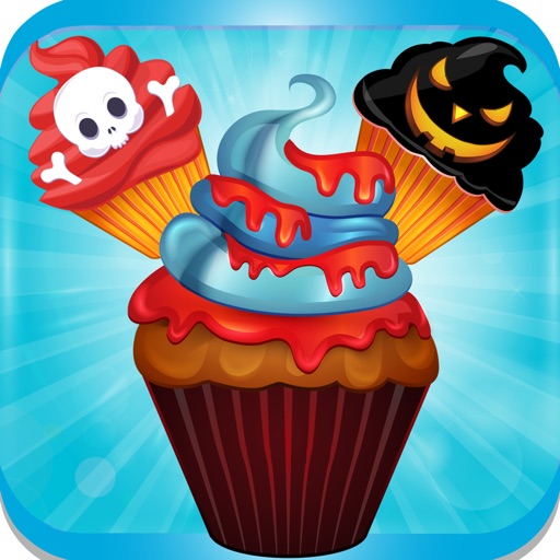 Halloween CupCake Crush Mania - free games for kids , boys and girls on halloween scary chill nights iOS App