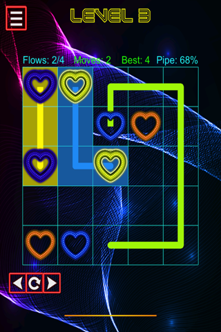 Neon Heart Pipe Lines screenshot 4