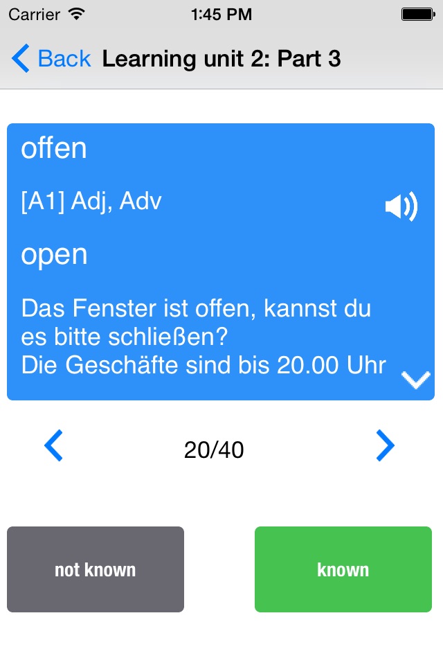 Goethe A2 Vocabulary screenshot 3