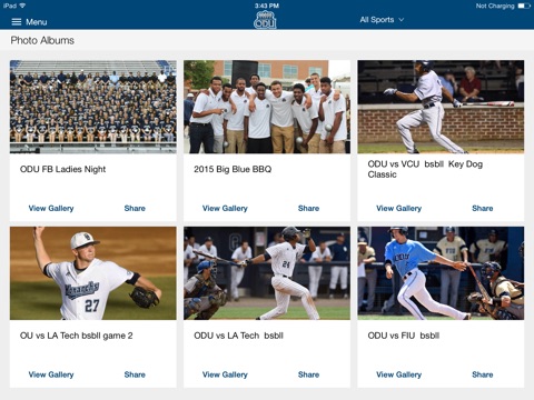 ODU Sports iPad 2015 screenshot 3