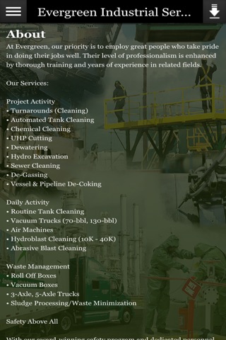 Evergreen Industrial Services screenshot 2