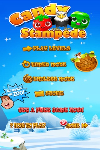 Best Match Three Candy Race Stampede Free Arcade Kids Game screenshot 3