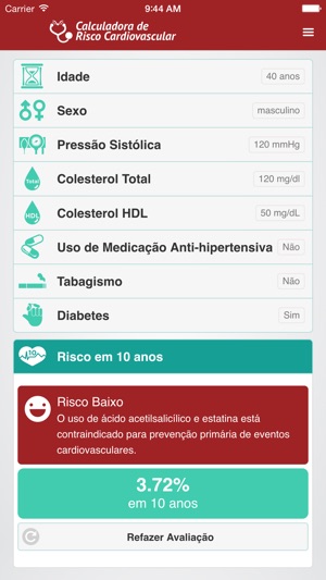 Calculadora de Risco Cardiovascular - Te