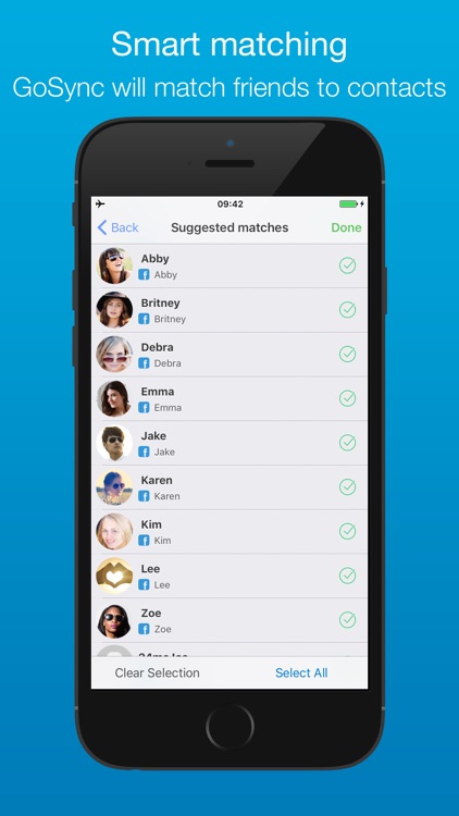 GoSync - Contacts Social Photo Sync, Facebook Pics