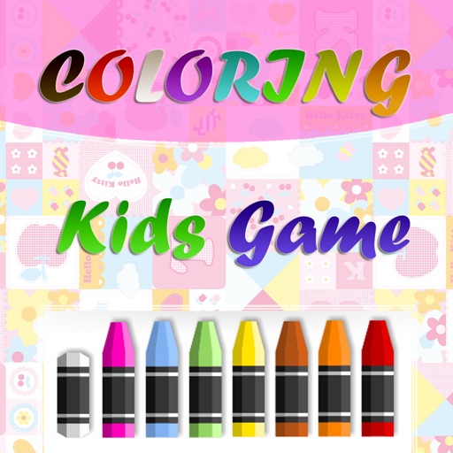 Cute Coloring Kids Game Hello Kitty edition icon