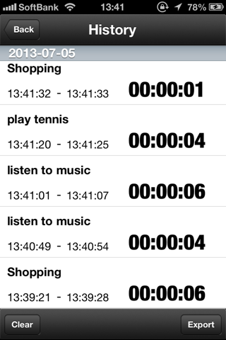 My Time Recorder - Activities!! screenshot 4