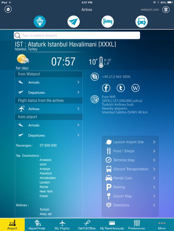 Istanbul Ataturk Airport+Flight Tracker HD IST Sabiha Turkish