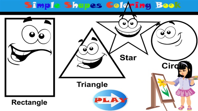 Simple Shapes Coloring Pages For Toddler