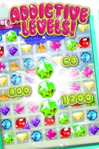Jewel's Drop 2 Match-3 - diamond dream game and kids digger's mania hd free screenshot 2