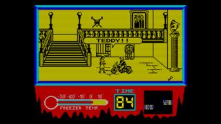Screenshot from The Rocky Horror Show (ZX Spectrum)