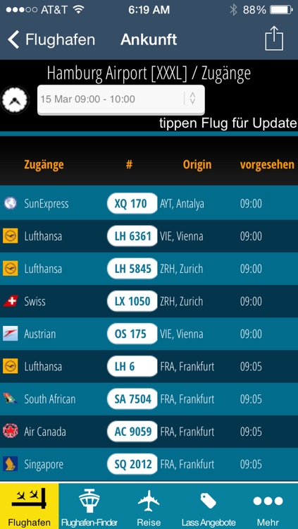 Hamburg Airport + Flight Tracker