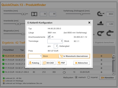 e-chain® product finder (13 m) screenshot 3