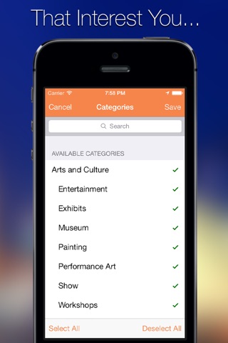 Eventinue finds local events that interest you screenshot 2