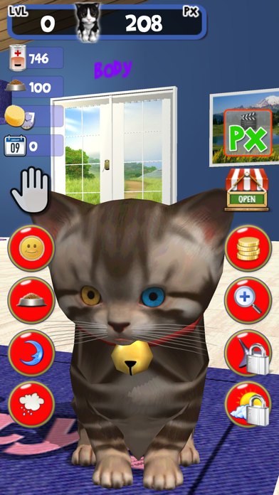 How to cancel & delete Cute kitten virtual pet, your own kitty to take care from iphone & ipad 1