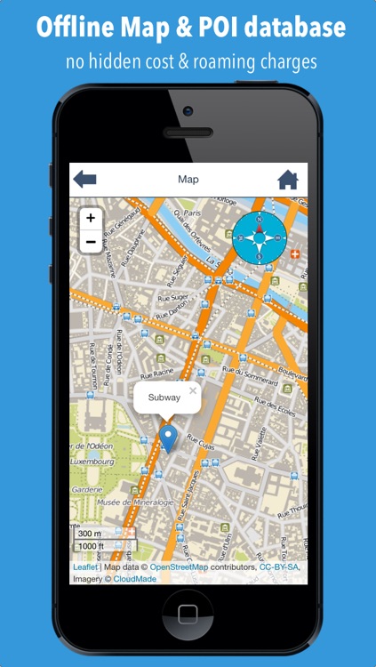 France Fly & Drive. Offline road map, flights status & tickets, airport, car rental, hotels booking.