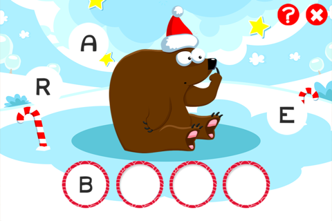 ABC Christmas games for children: Train your spell-ing skills with Xmas animals of the forest! screenshot 3