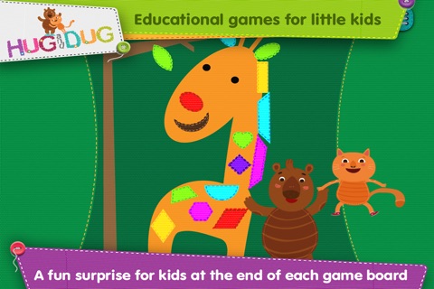 HugDug Shapes 3 - Early geometry shapes puzzles for toddlers and preschool kids full version. screenshot 2