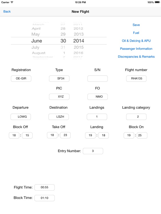 Aircraft Log, the first electronic aircraft log for your iPad.