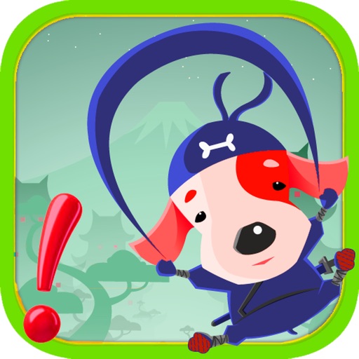 Dog ninja jump : Sky fly puppy run race iOS App