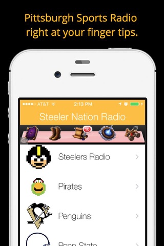 Pittsburgh GameDay Radio for Steelers Pirates Pens - náhled