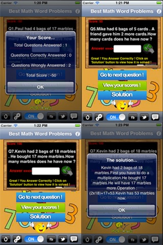 Solving Math Word Problems - Free Additive Word Games screenshot 3