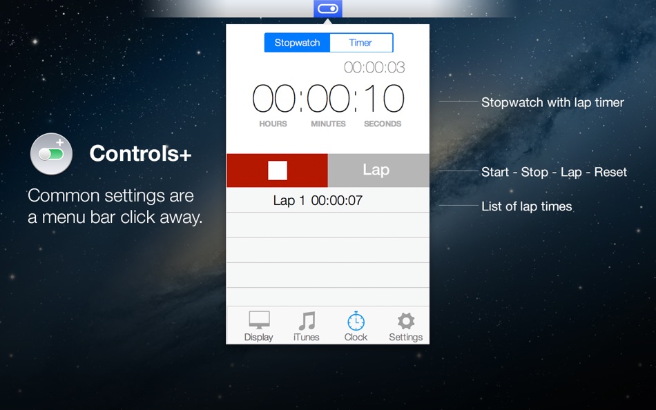 Scrolling time i. Меню go на Mac. IOS timer Control. Controls. Time in the display.