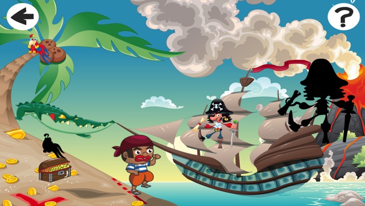 A Crazy Pirate-s Captain Hook Teach-ing Kid-s Game-s to Spot the Shadow