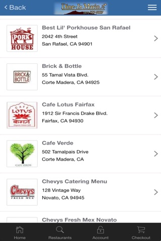 Dine-in Marin screenshot 2