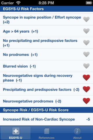 EGSYS-U Risk Score screenshot 3