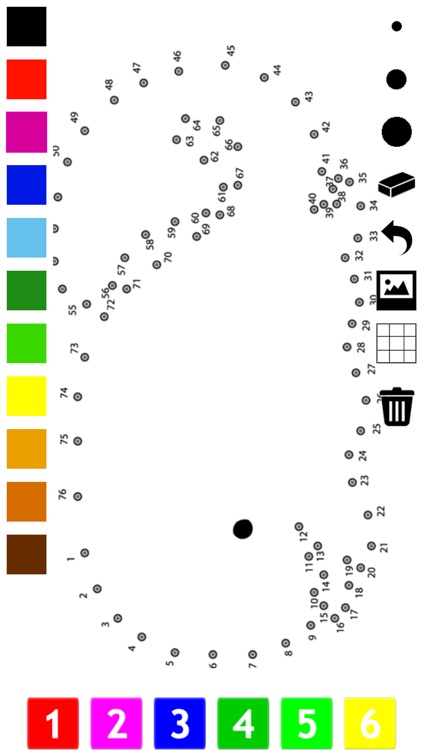 Connect the dots coloring book for children: Learn painting by numbers for kindergarten, preschool or nursery school with this fun puzzle game screenshot-3