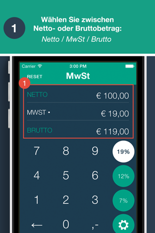MwSt.-Rechner - App von Quizzicals und Spark.ID screenshot 2