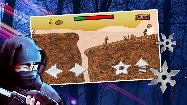 3D Ninja Warrior Run (a platform shooting game)