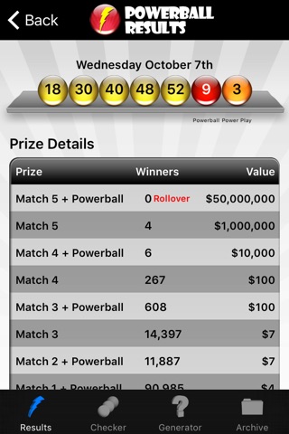 Powerball Lottery screenshot 3