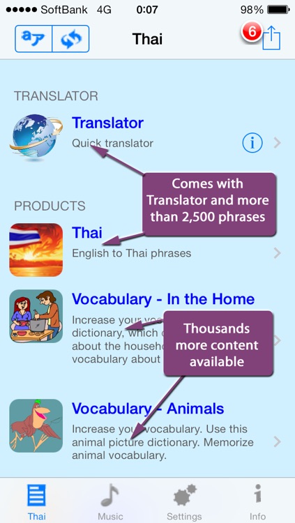 Thai - Talking English to Thai Translator and Phrasebook